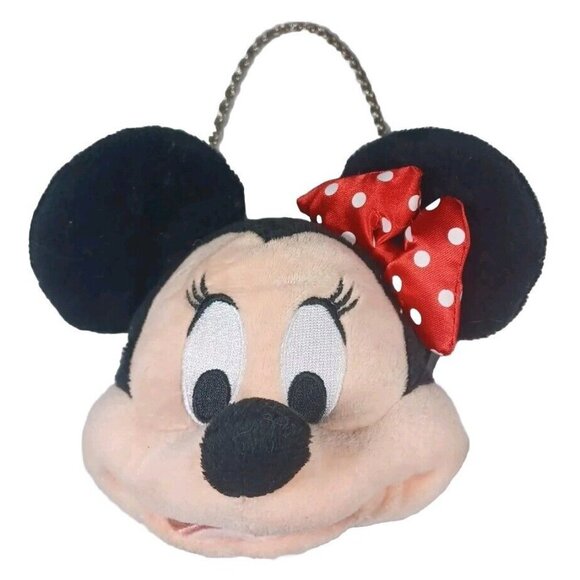Disney Minnie Mouse Ears Red White Puffy Polka Dot Satin Bow Headband & … - Picture 5 of 6